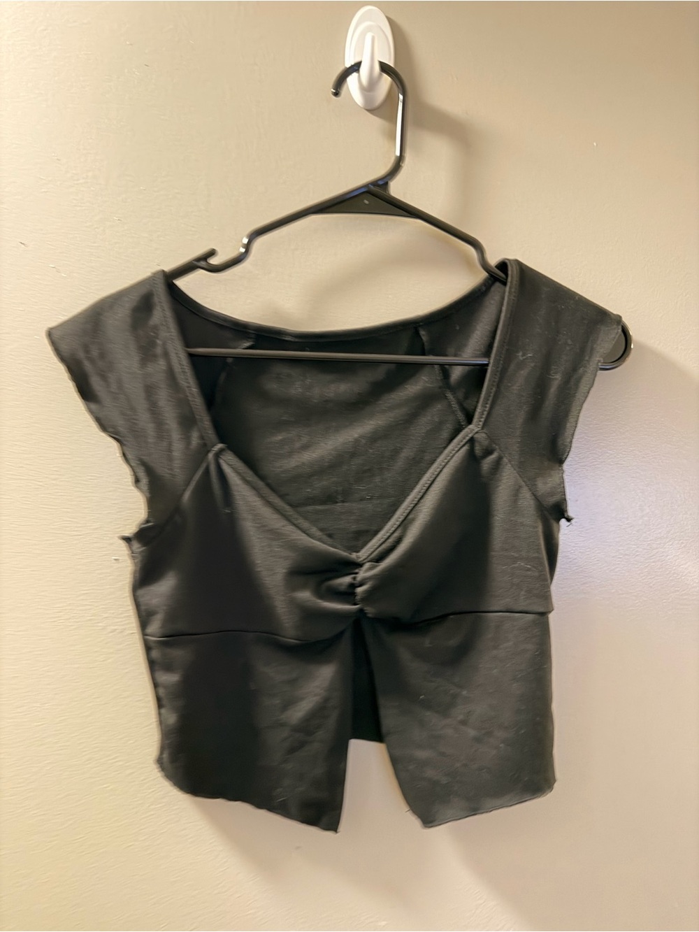 SHEIN Black Twist-Knot Crop Top